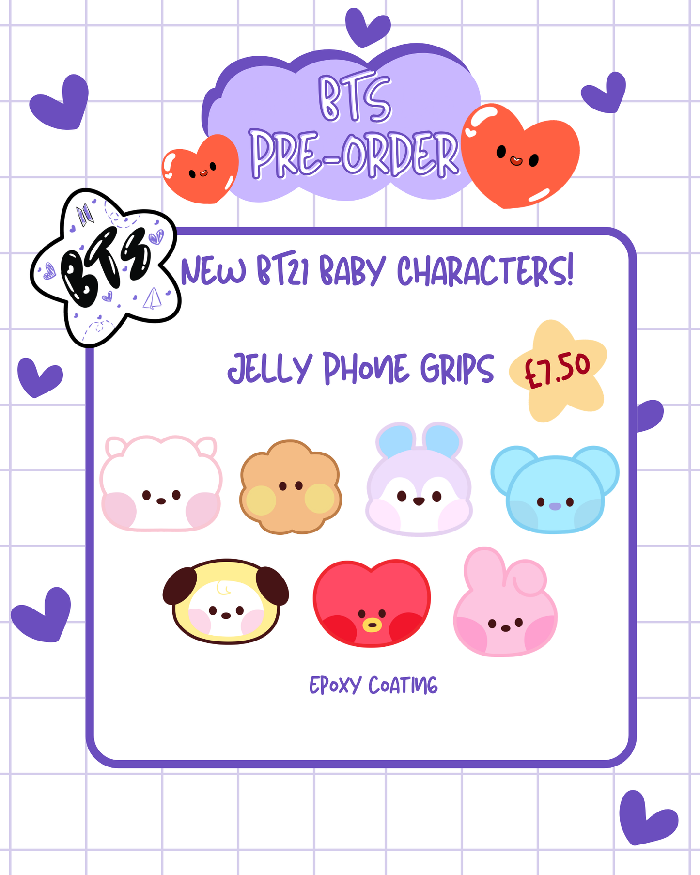 PRE-ORDER BTS BT21 Jelly Phone Grip