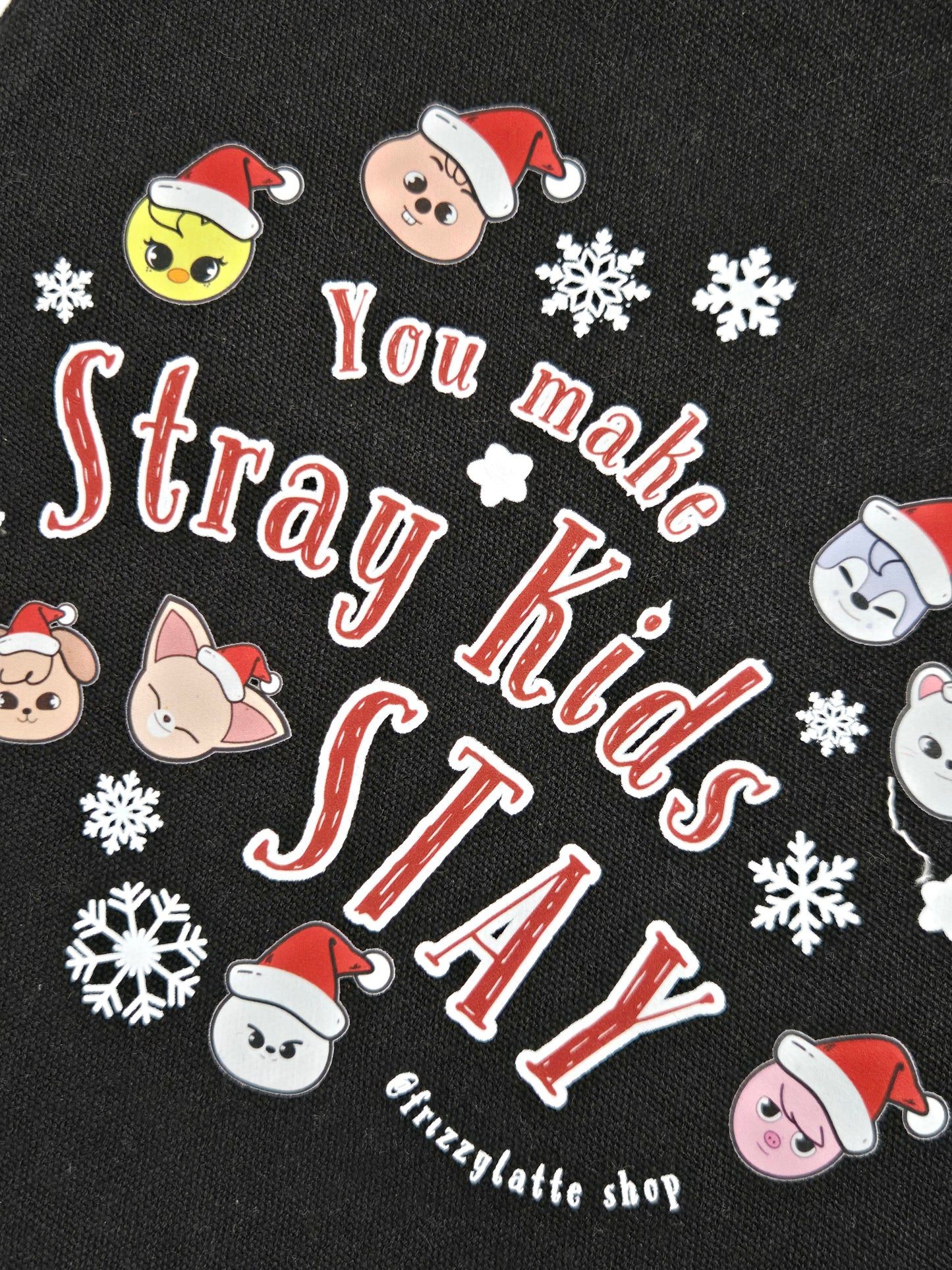 Stray Kids A4 Santa Christmas Tote Bag