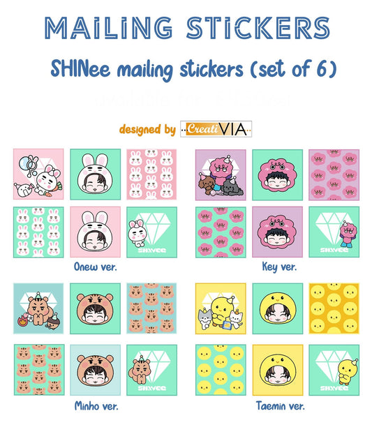 SHINEE Character Mailing Sticker Set