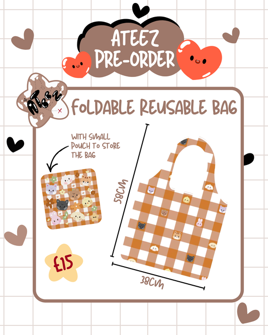 PRE-ORDER ATEEZ Foldable Reusable Bag