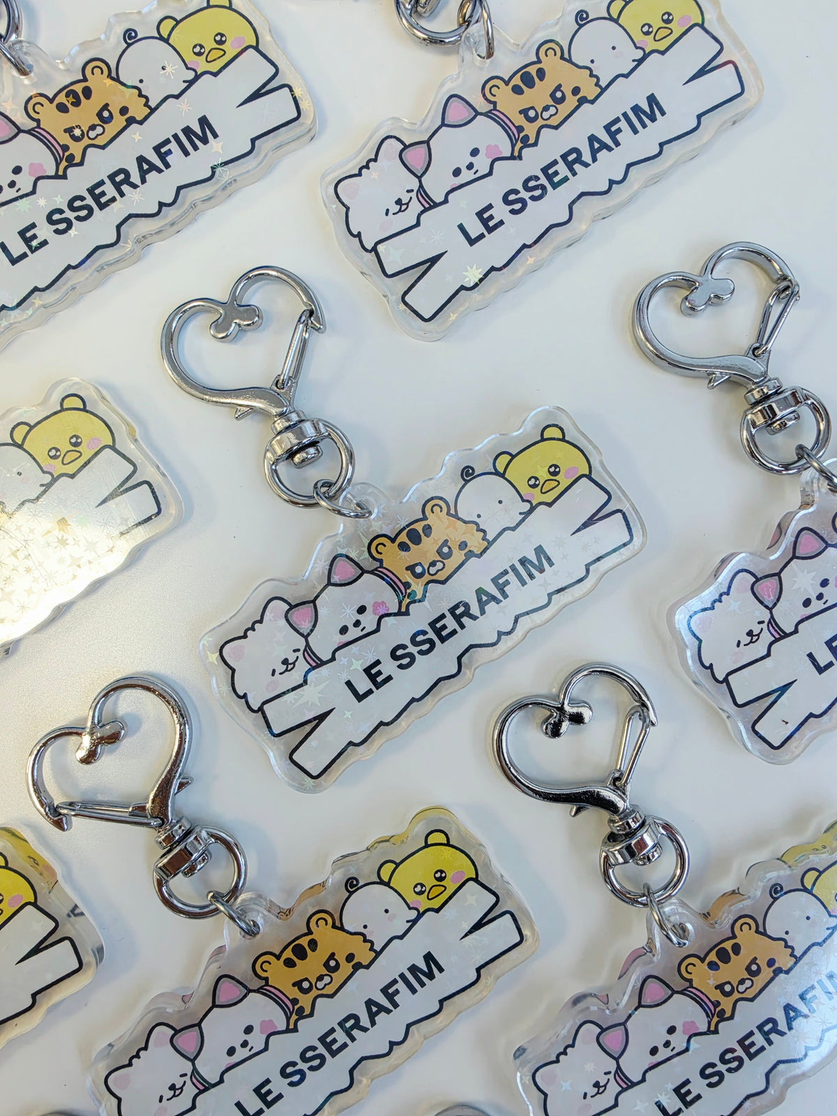 Le Sserafim Holo Star Keychain