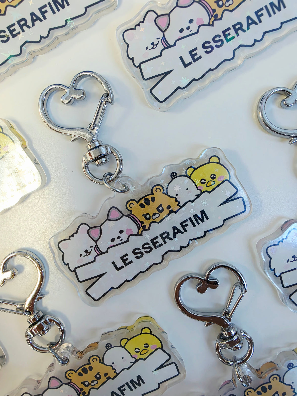 Le Sserafim Holo Star Keychain