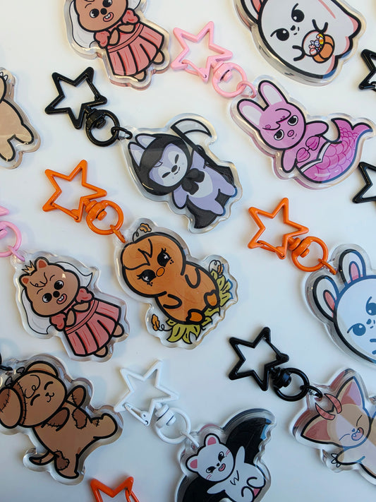 Stray Kids Halloween Keychains