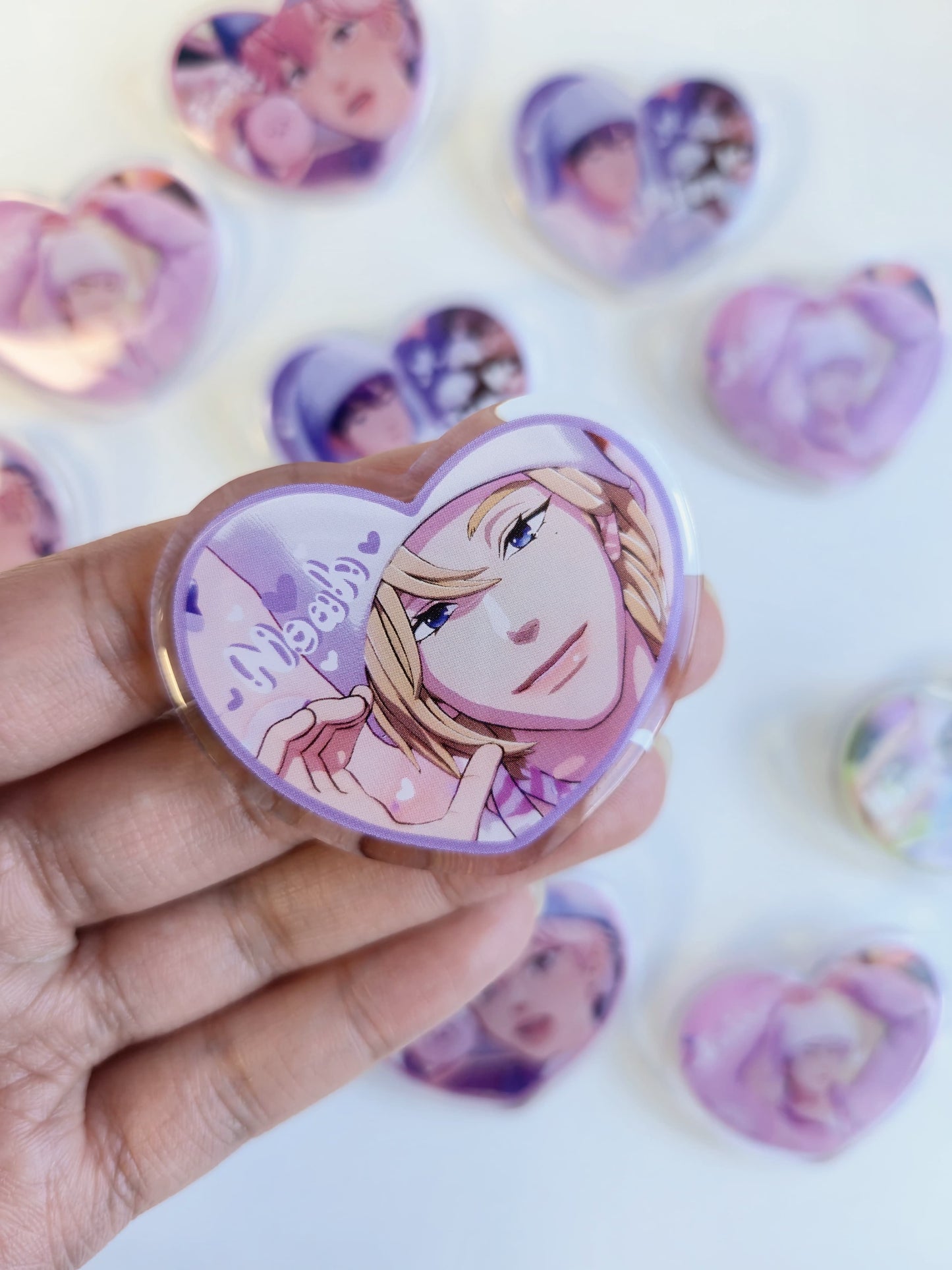 Plave Heart Pin Badges