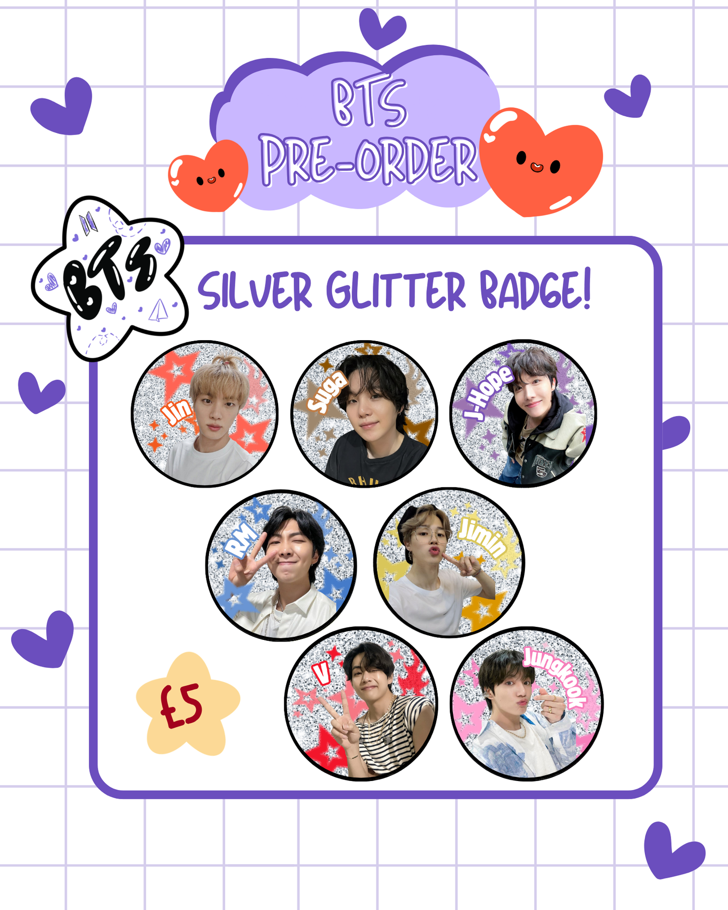 BTS Large Badges