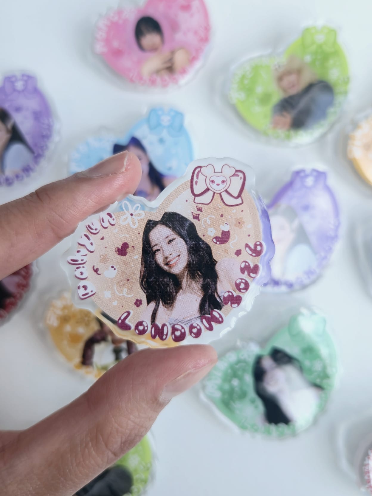 TWICE Heart Jelly Acrylic Pin