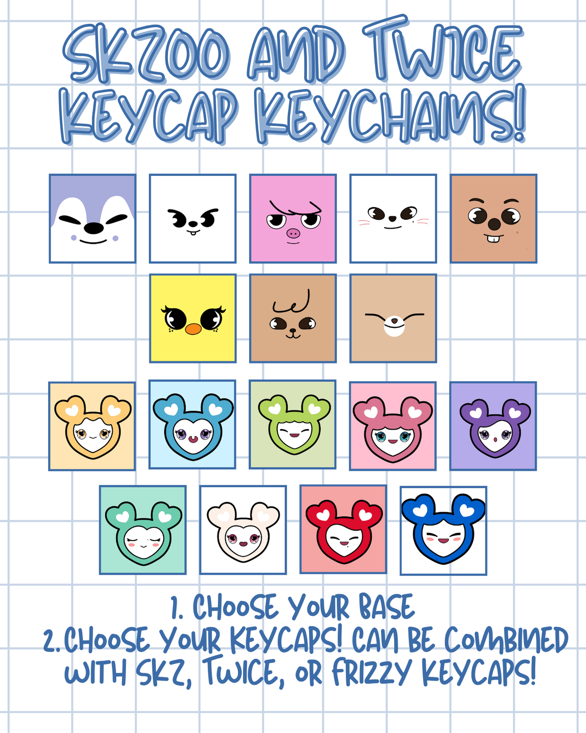 SKZOO and TWICE Collection: Frizzy Keycap Keychain