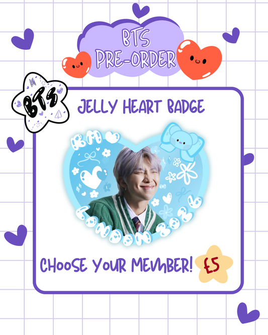 PRE-ORDER: BTS Jelly Heart Badge