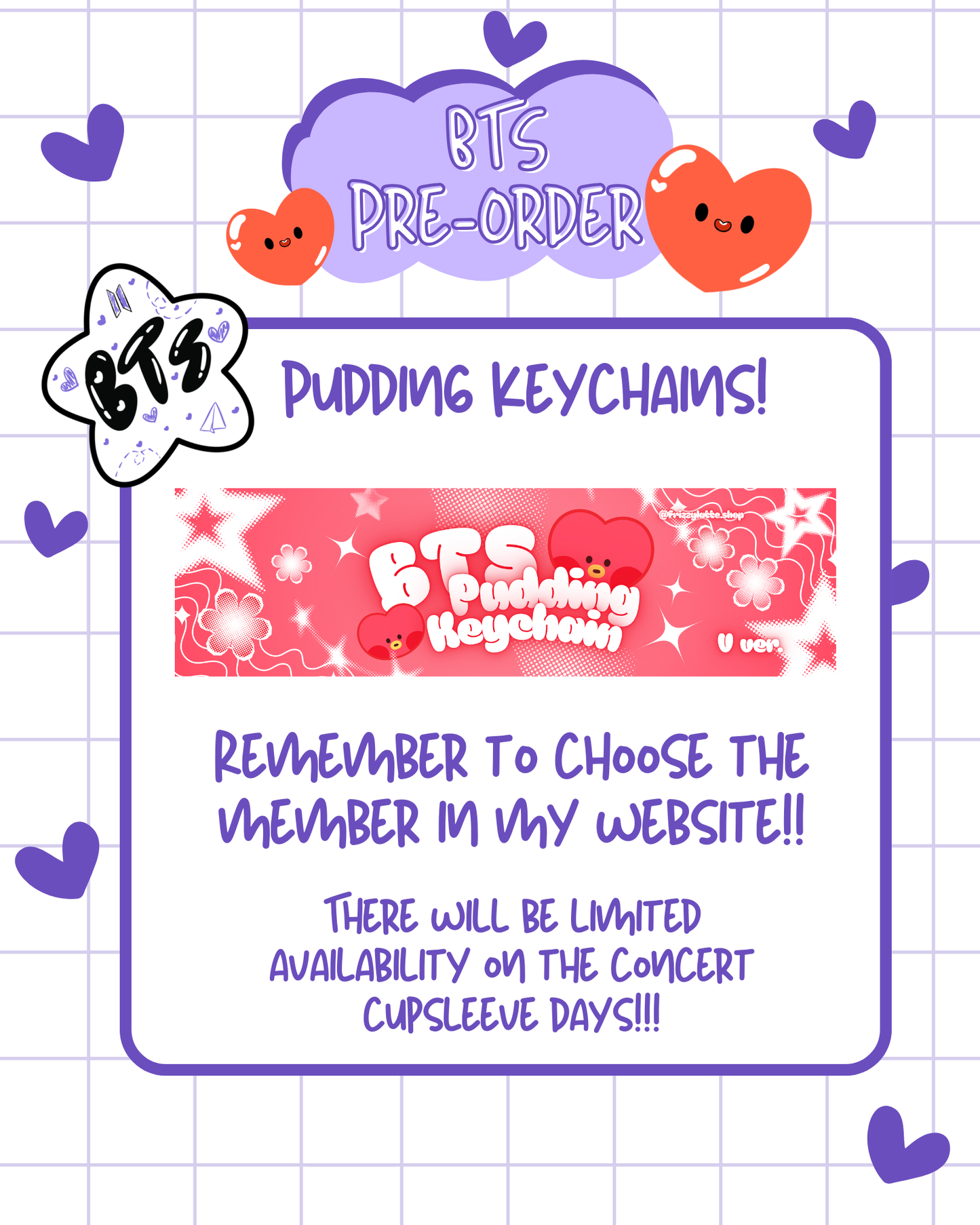 PRE-ORDER: BTS Pudding Keychain
