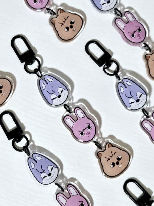 Pre-Order: Stray Kids 3RACHA Chain Keychain