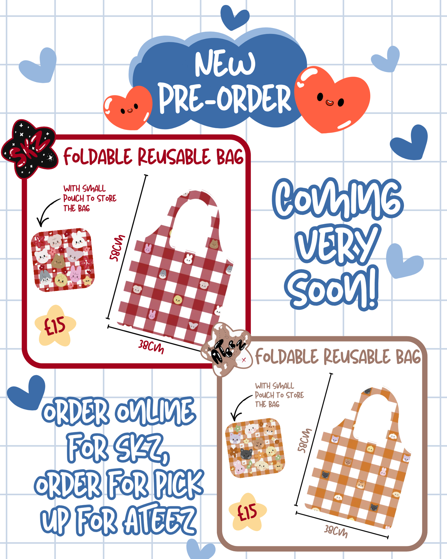 PRE-ORDER ATEEZ Foldable Reusable Bag