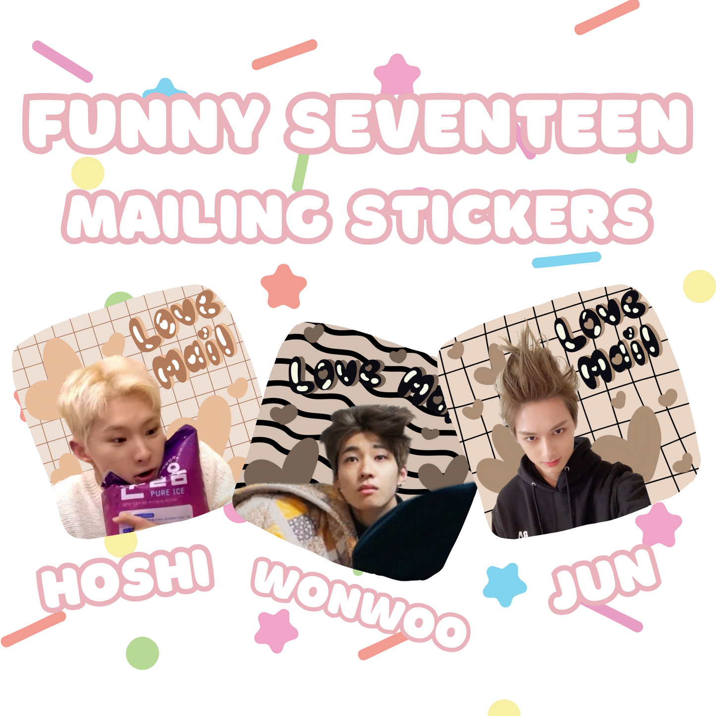 Funny Seventeen Mailing Stickers