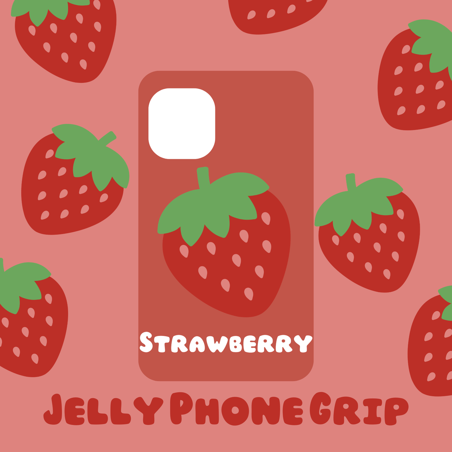 Strawberry Jelly Phone Grip