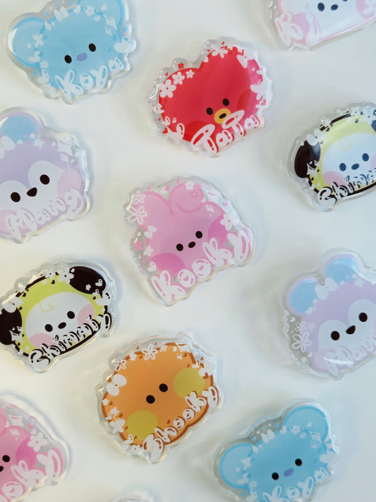 BT21 Jelly Acrylic Pin Badge