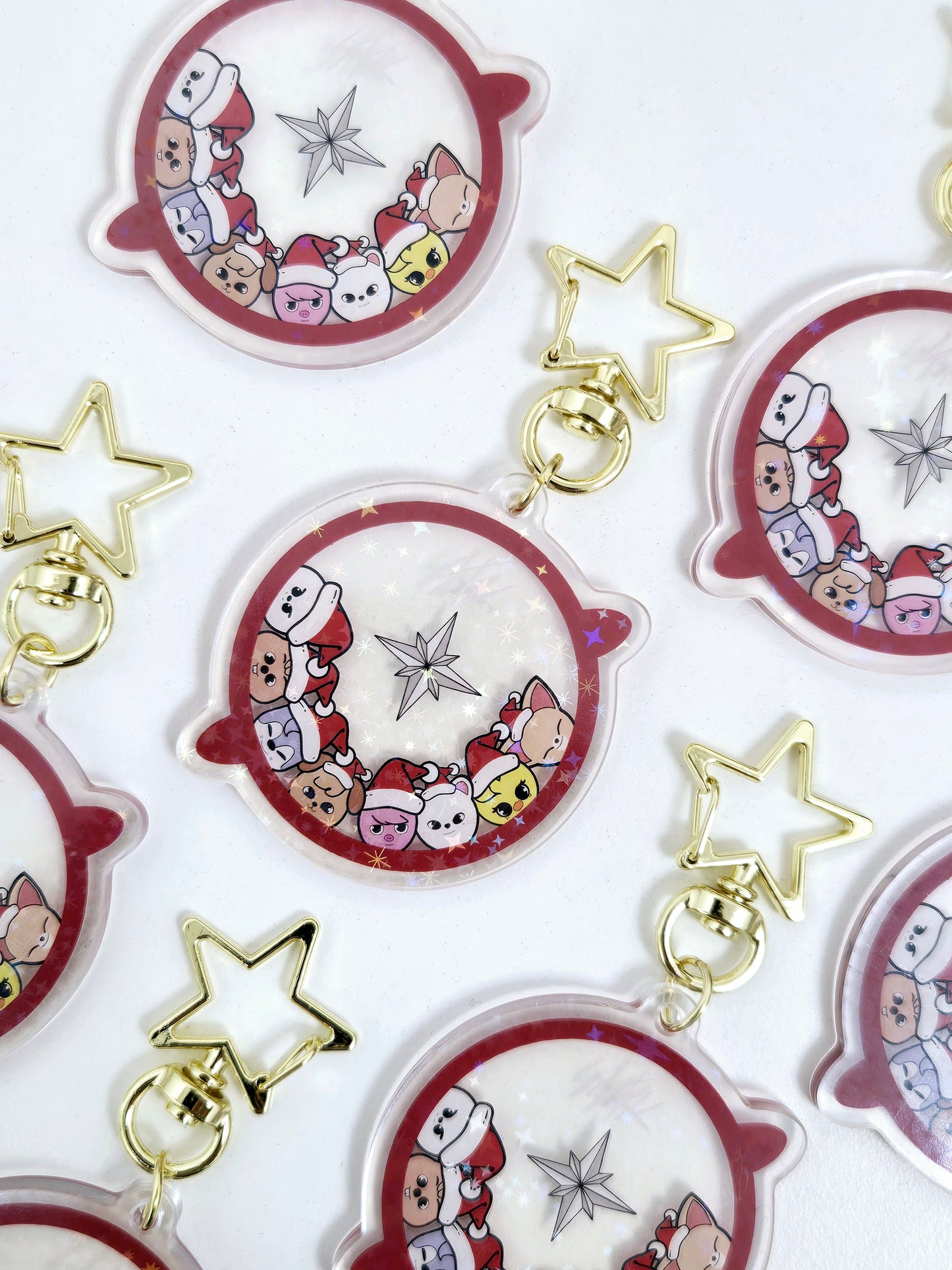 Stray Kids Santa Christmas Lightstick Keychain