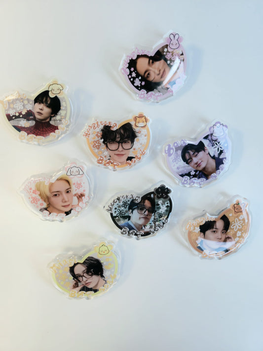 ATEEZ Heart Jelly Acrylic Pin