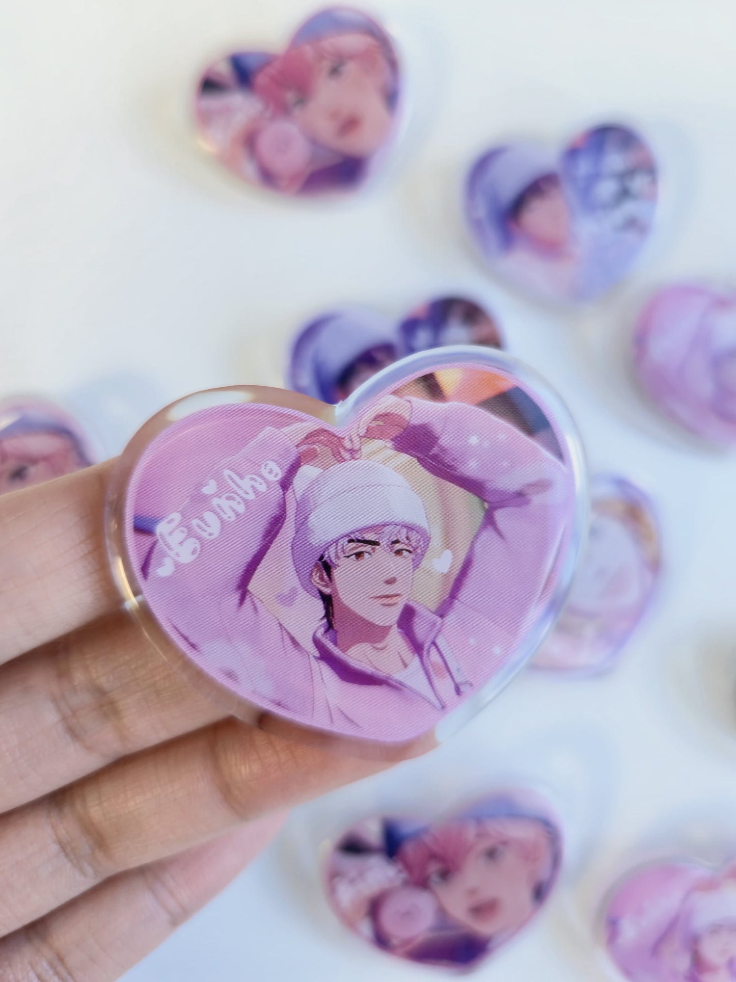 Plave Heart Pin Badges