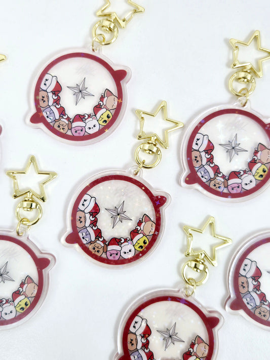 Stray Kids Santa Christmas Lightstick Keychain