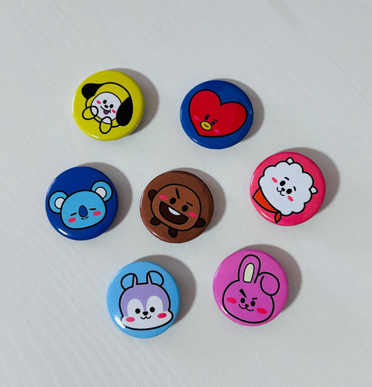 BTS BT21 Badges