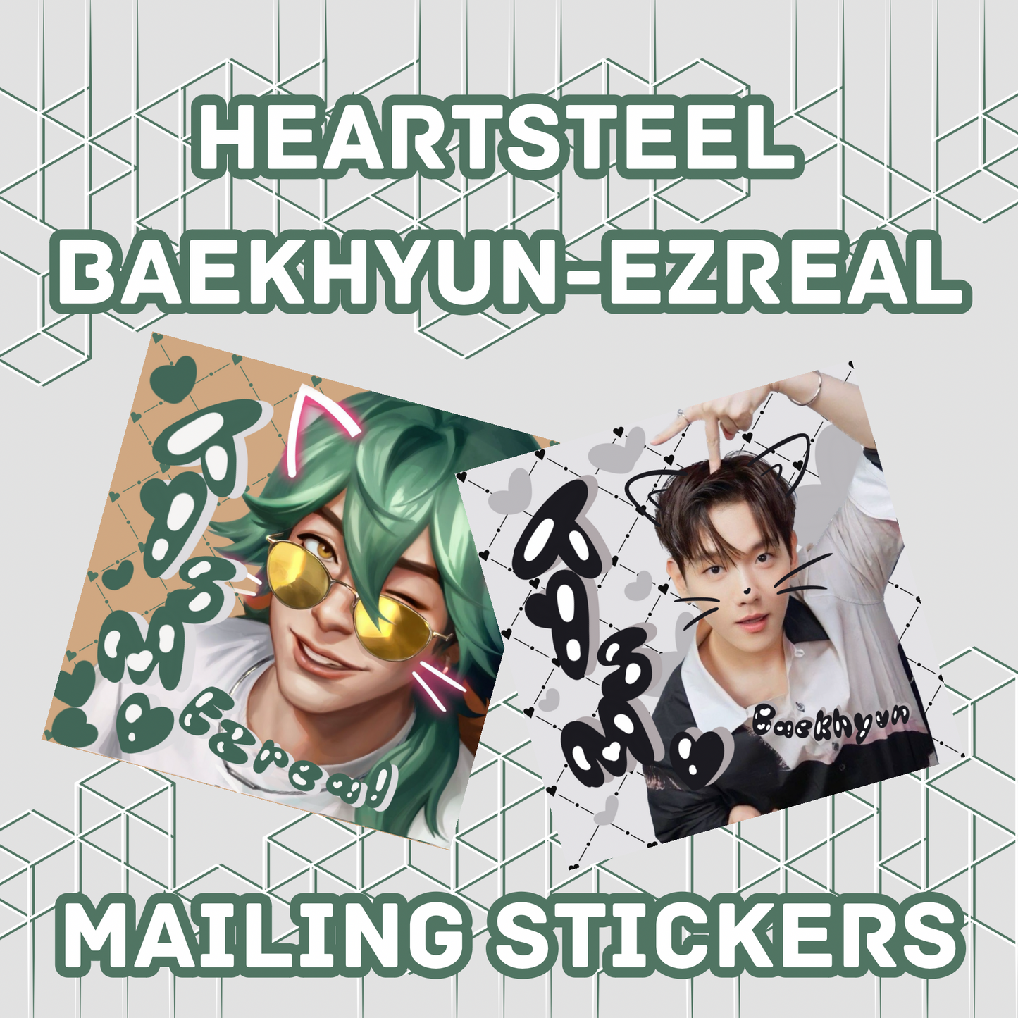 HEARTSTEEL Baekhyun-Ezreal Mailing Stickers