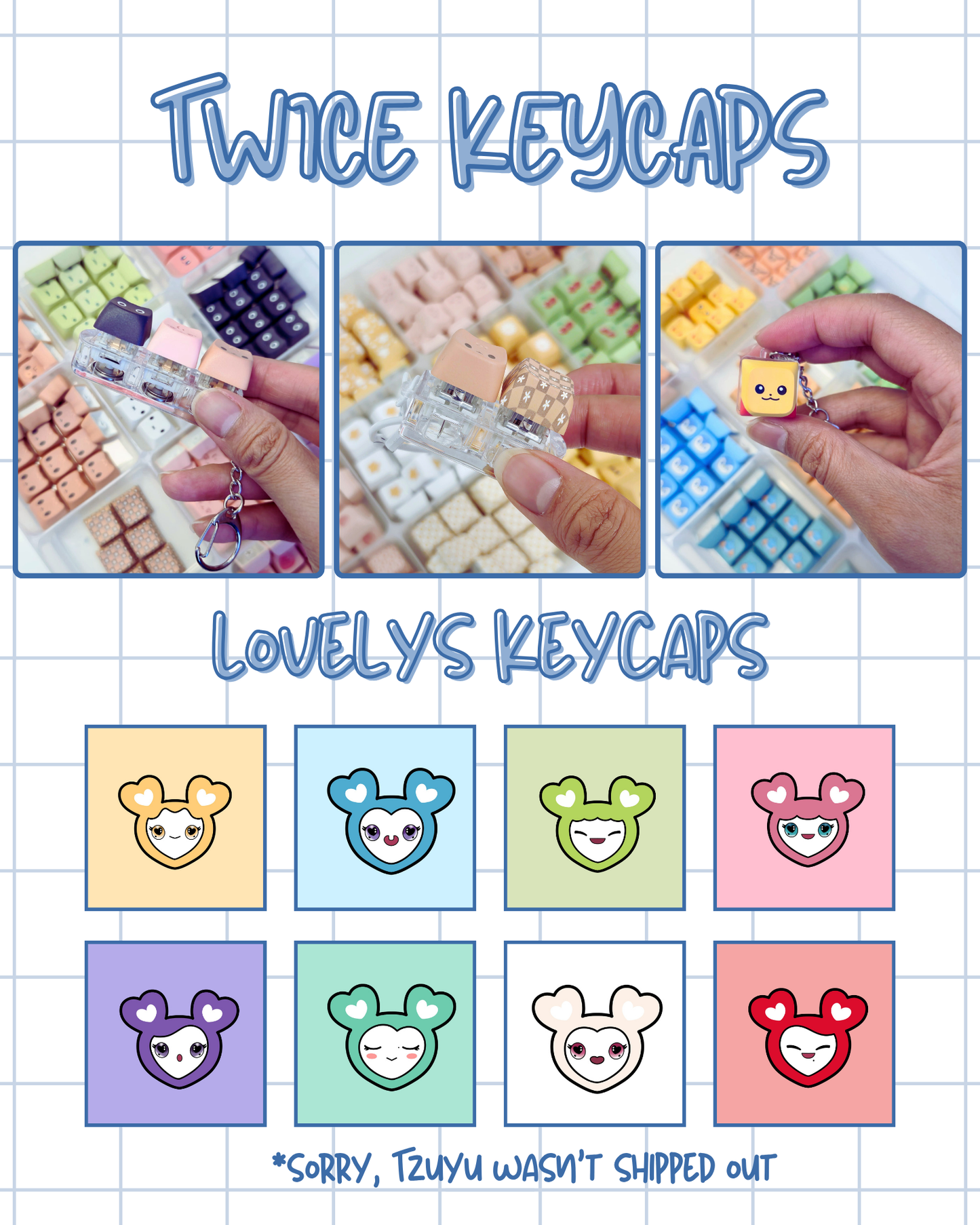 SKZOO and TWICE Collection: Frizzy Keycap Keychain