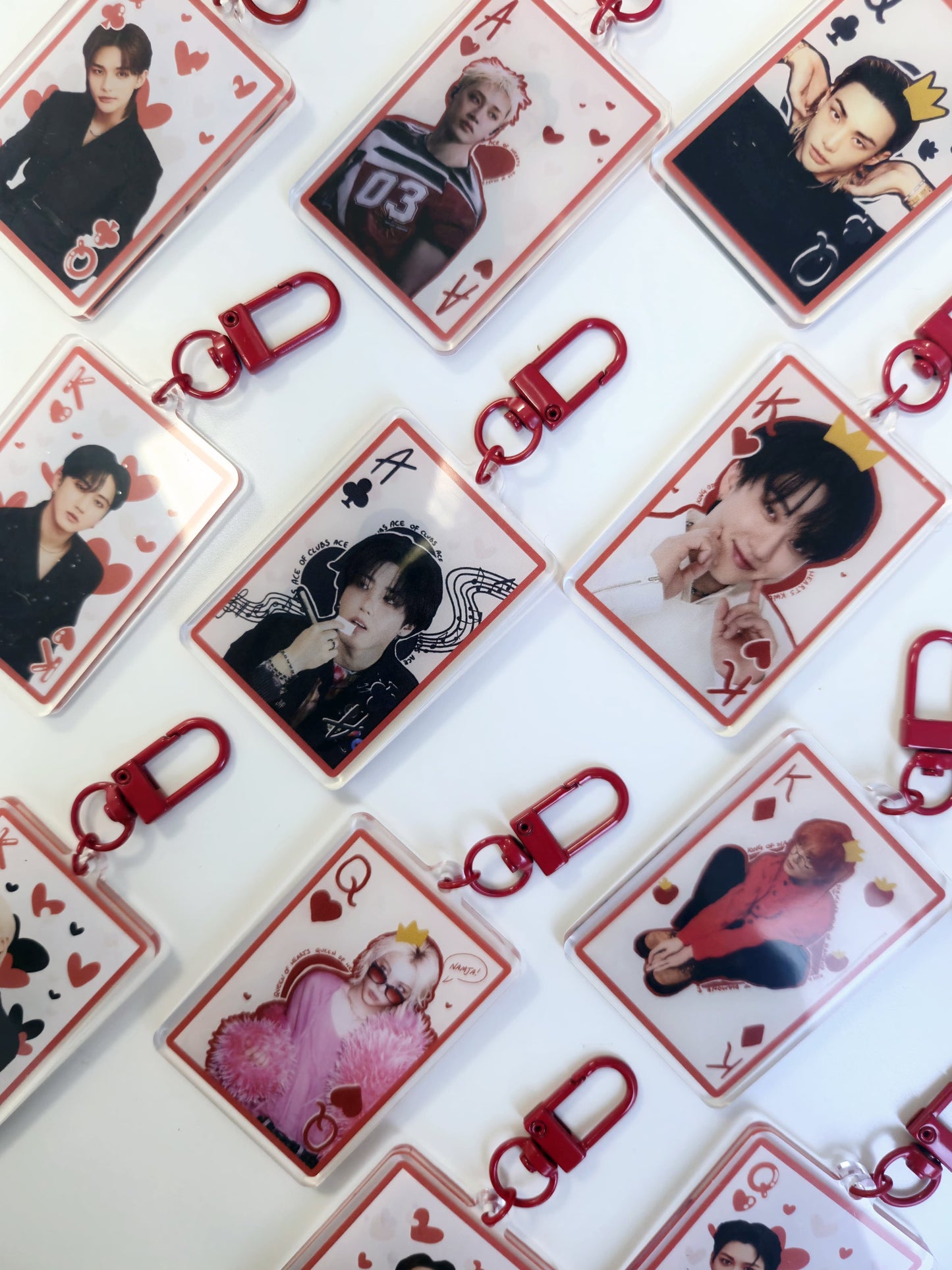 Stray Kids Playing Cards Keychain
