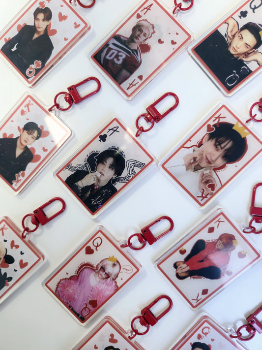 Stray Kids Playing Cards Keychain