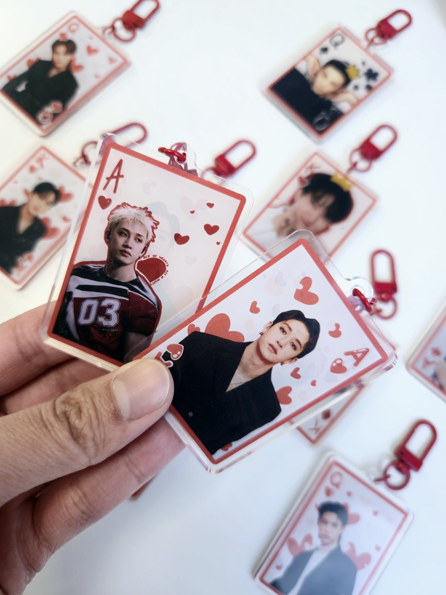 Stray Kids Playing Cards Keychain