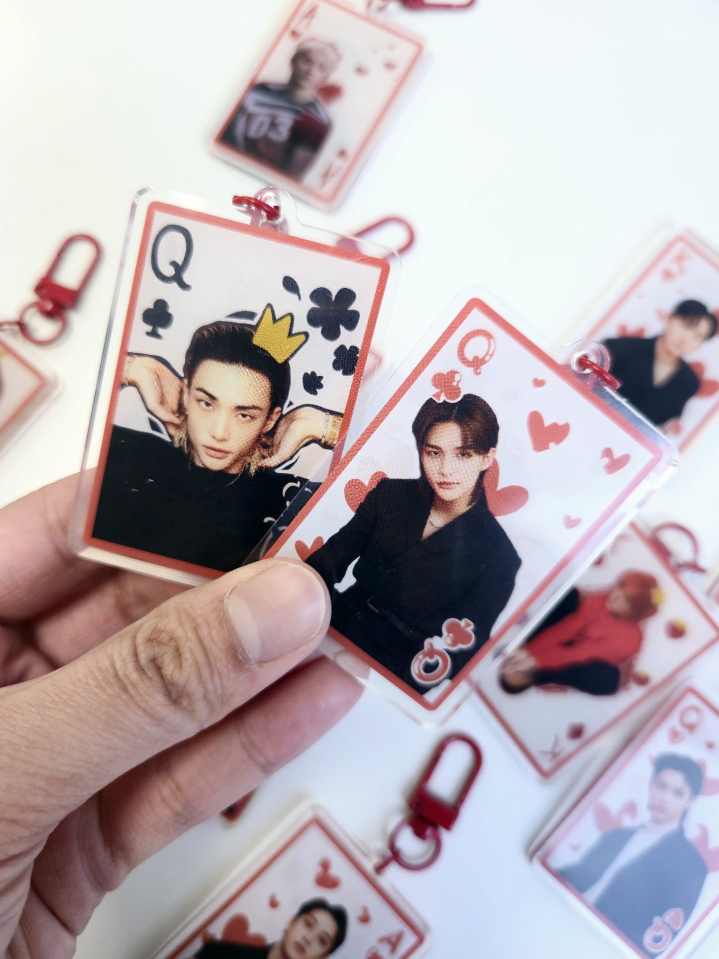 Stray Kids Playing Cards Keychain