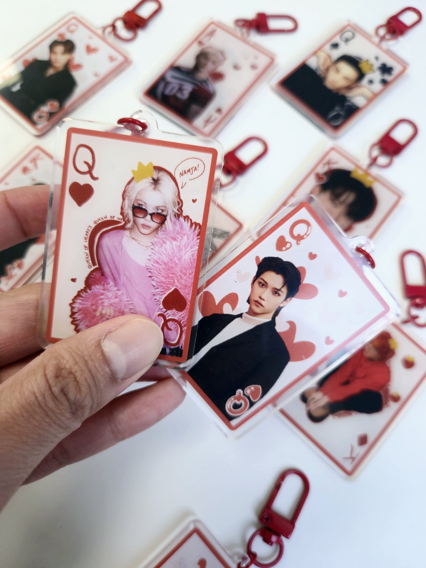 Stray Kids Playing Cards Keychain