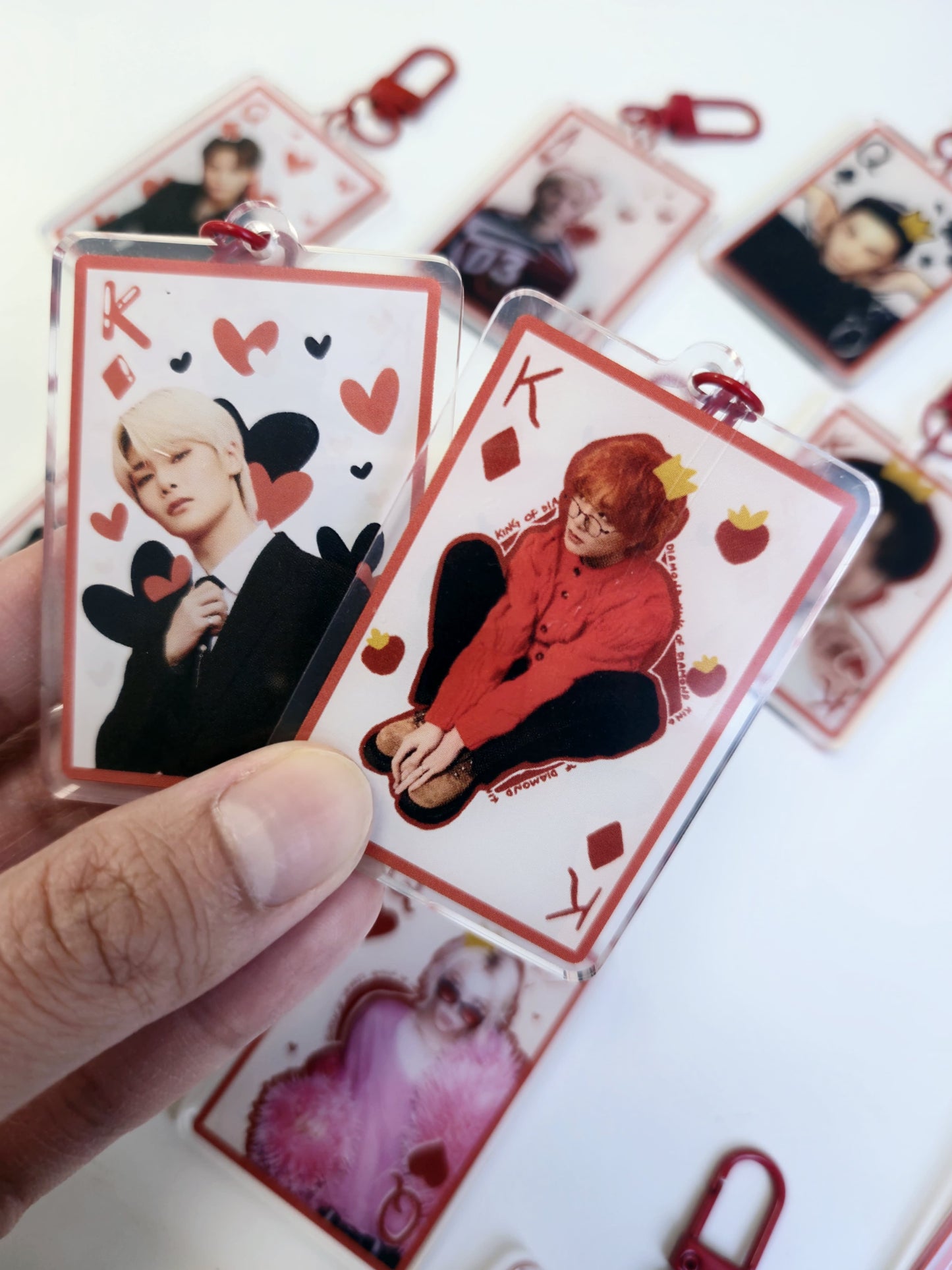 Stray Kids Playing Cards Keychain
