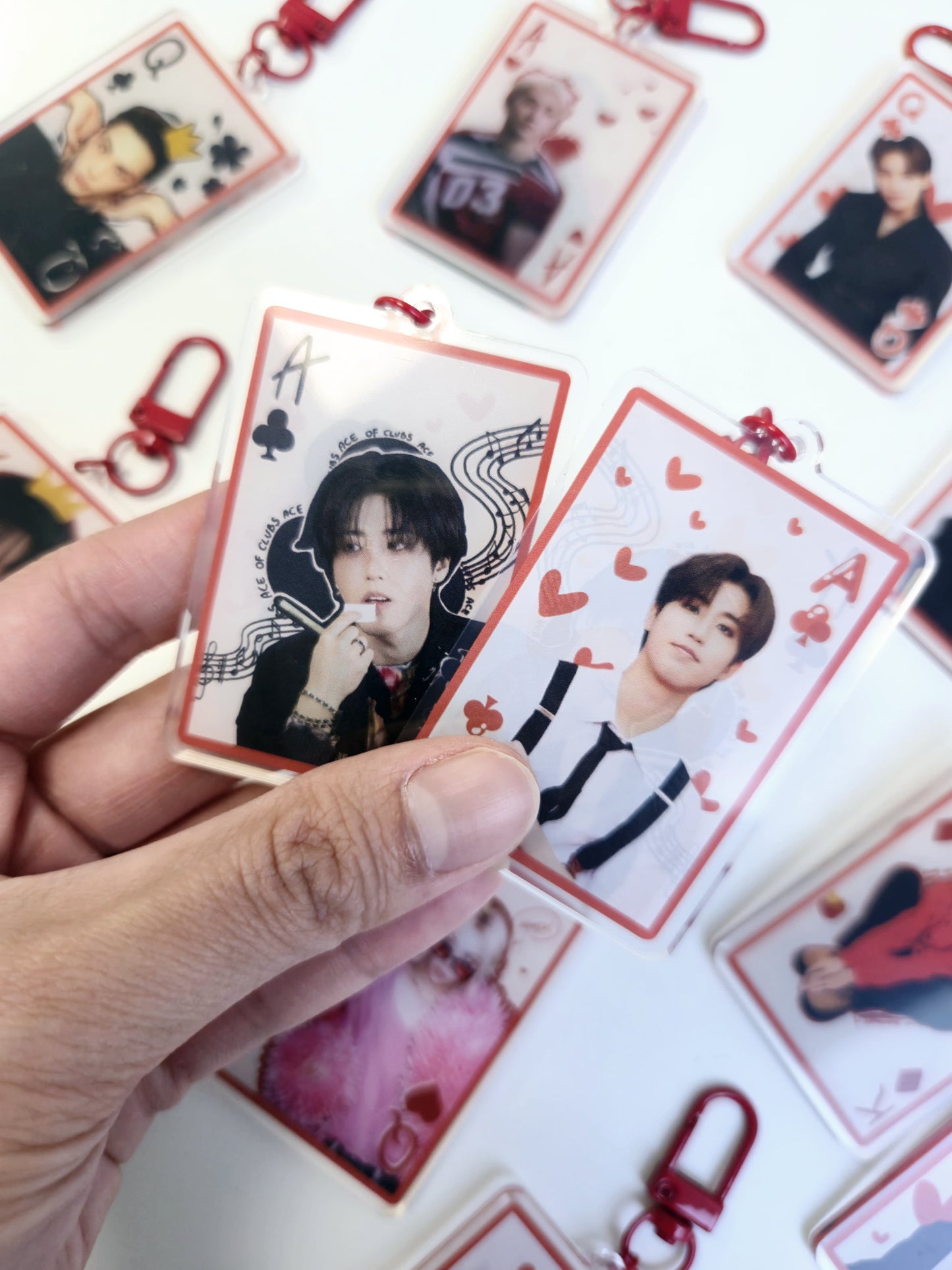 Stray Kids Playing Cards Keychain