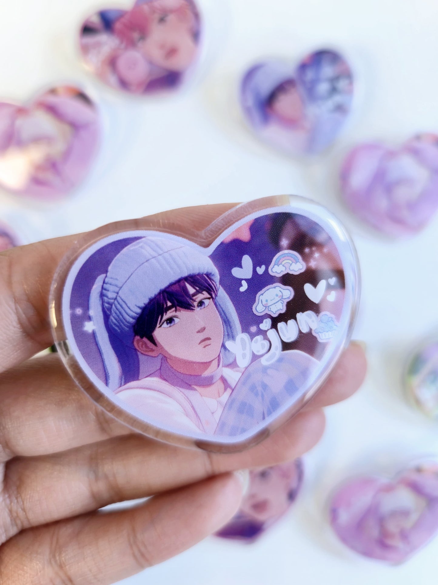 Plave Heart Pin Badges