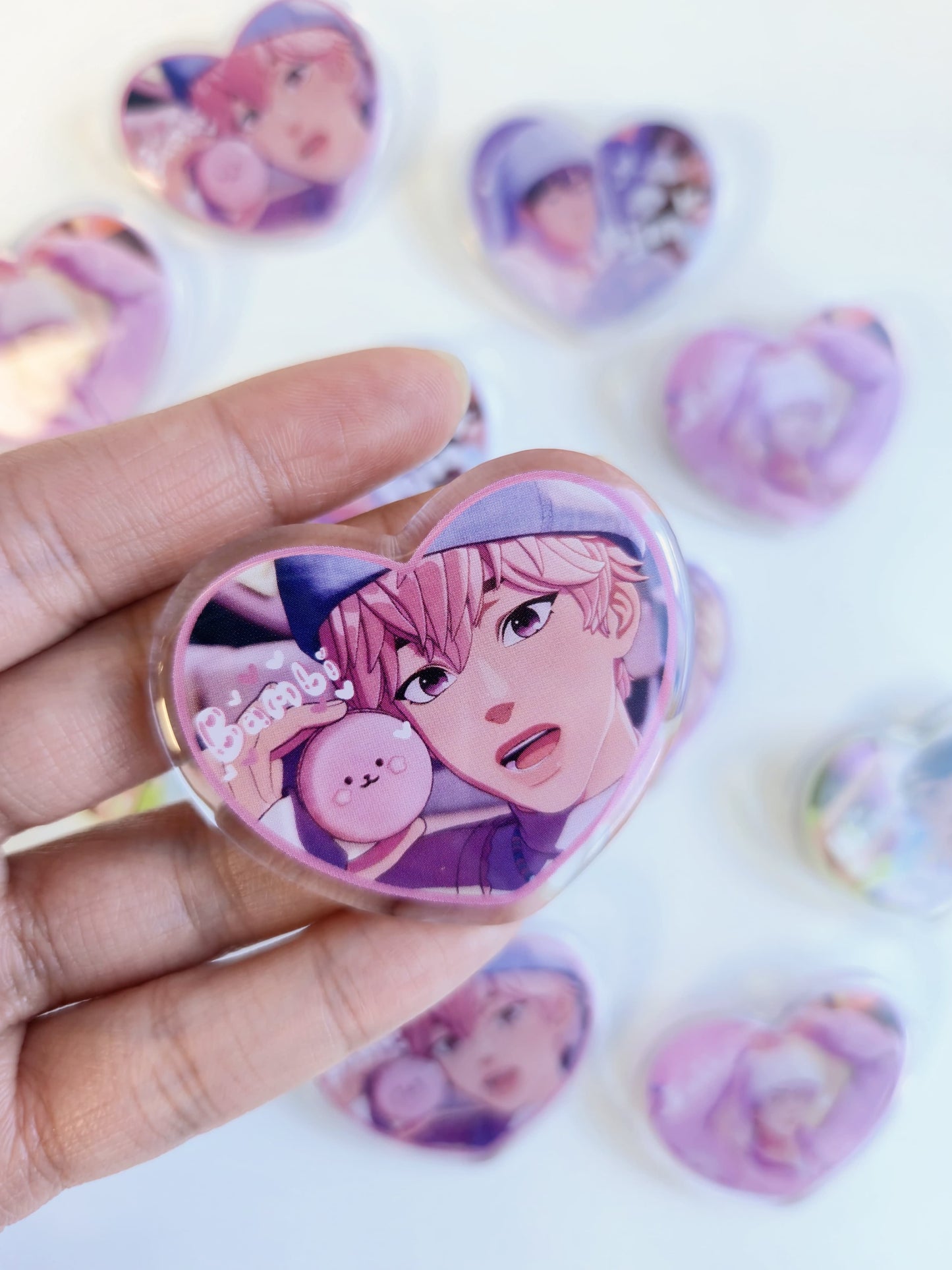 Plave Heart Pin Badges