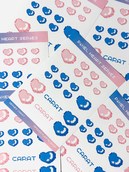 Pixel Heart Carat Version Stickersheet