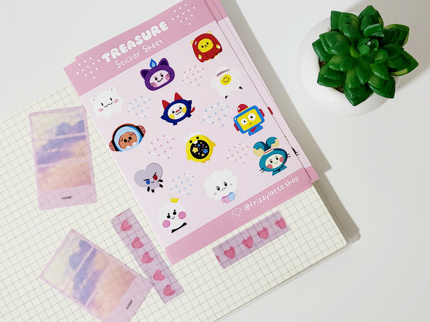 TREASURE TRUZ Waterproof and Removable Stickersheet