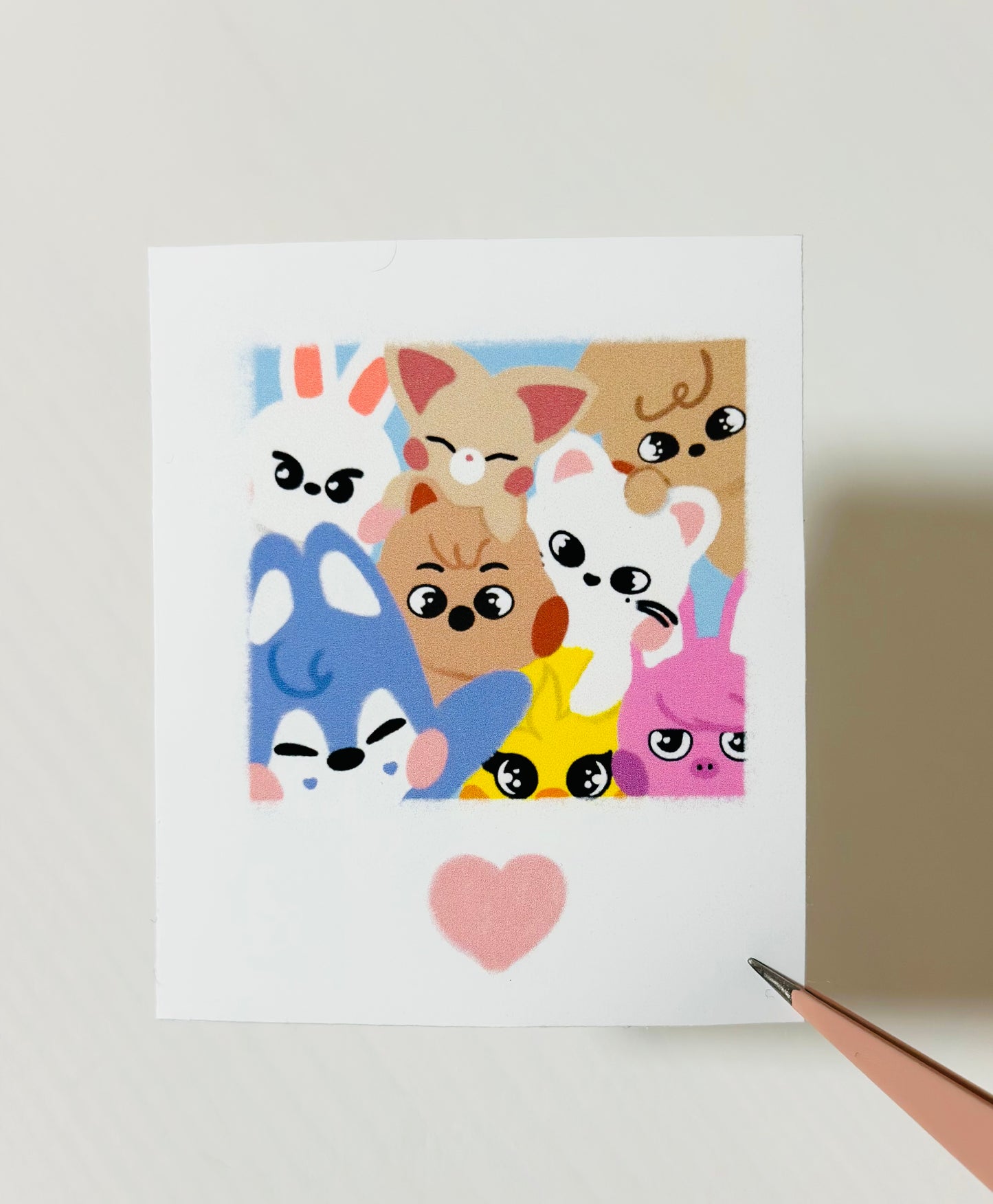 Babu SKZOO- Group Photo Polaroid Sticker