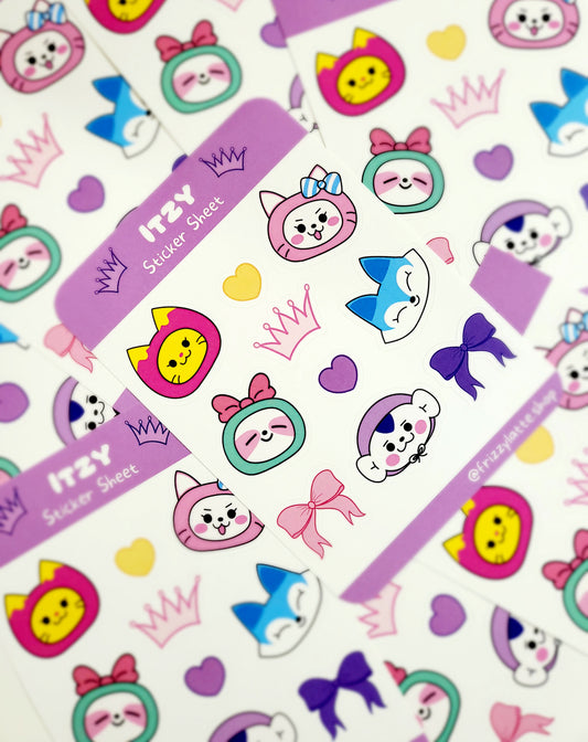 ITZY Waterproof Stickersheet